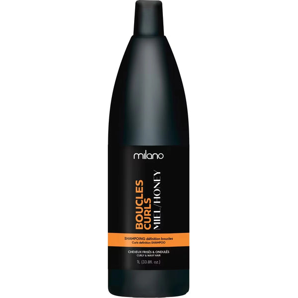Shampoo Miel Rizos para Cabello Crespo y Ondulado milano