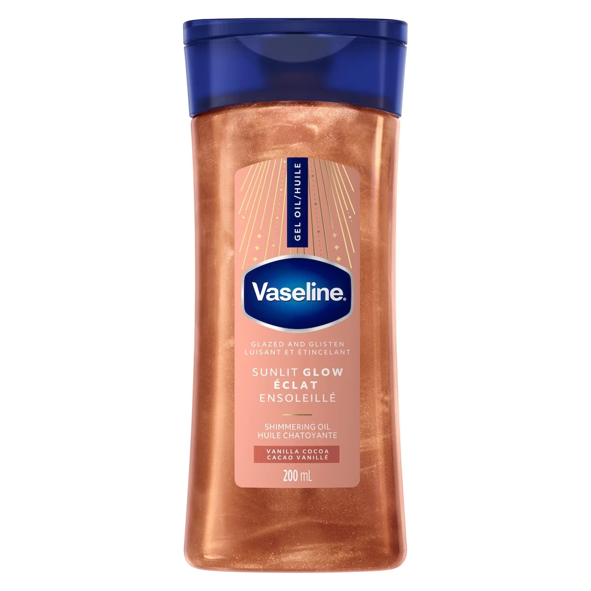 Aceite Corporal en Gel Sunlit Glow Vainilla y Cacao 200 ml Vaseline