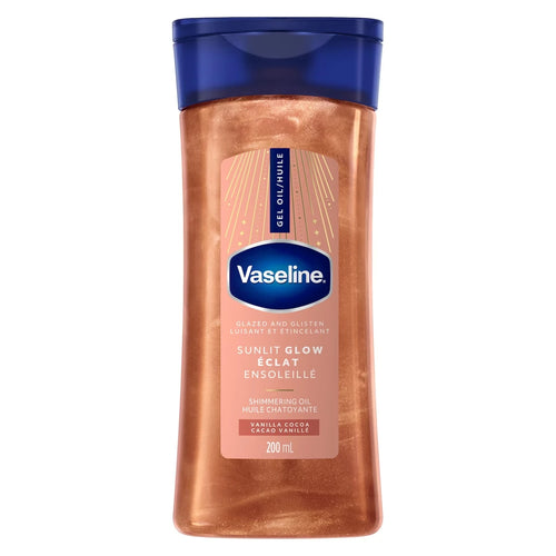 Aceite Corporal en Gel Sunlit Glow Vainilla y Cacao 200 ml Vaseline