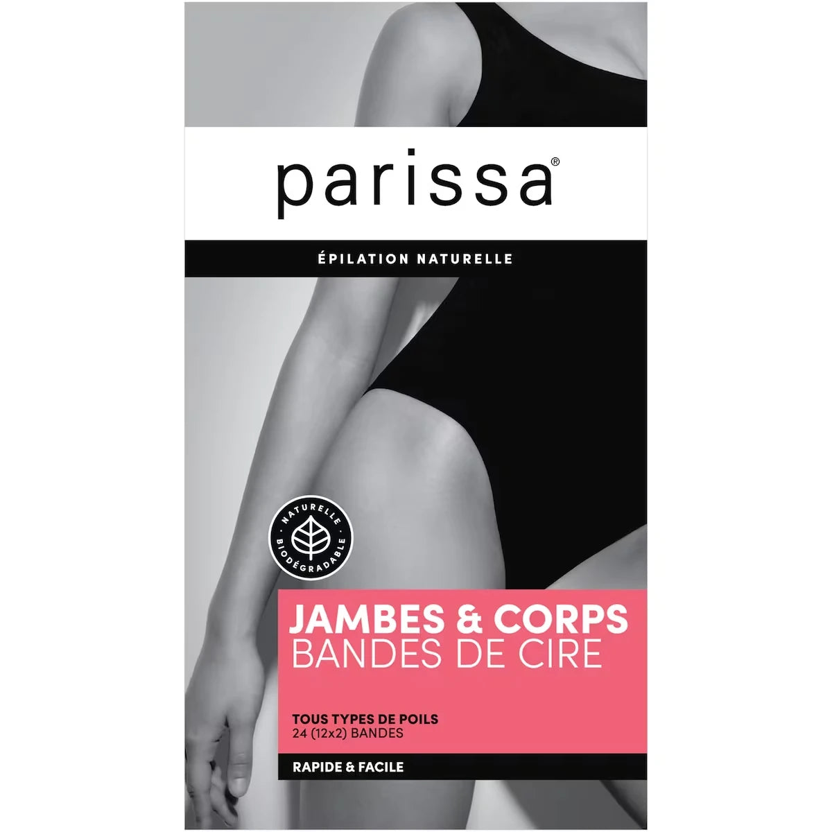 Bandas de Cera Depilatoria Piernas y Cuerpo Parissa