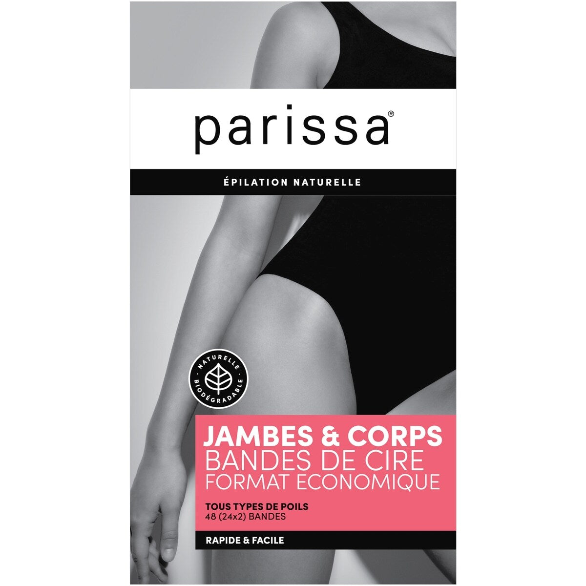 Bandas de Cera Depilatoria Piernas y Cuerpo Parissa