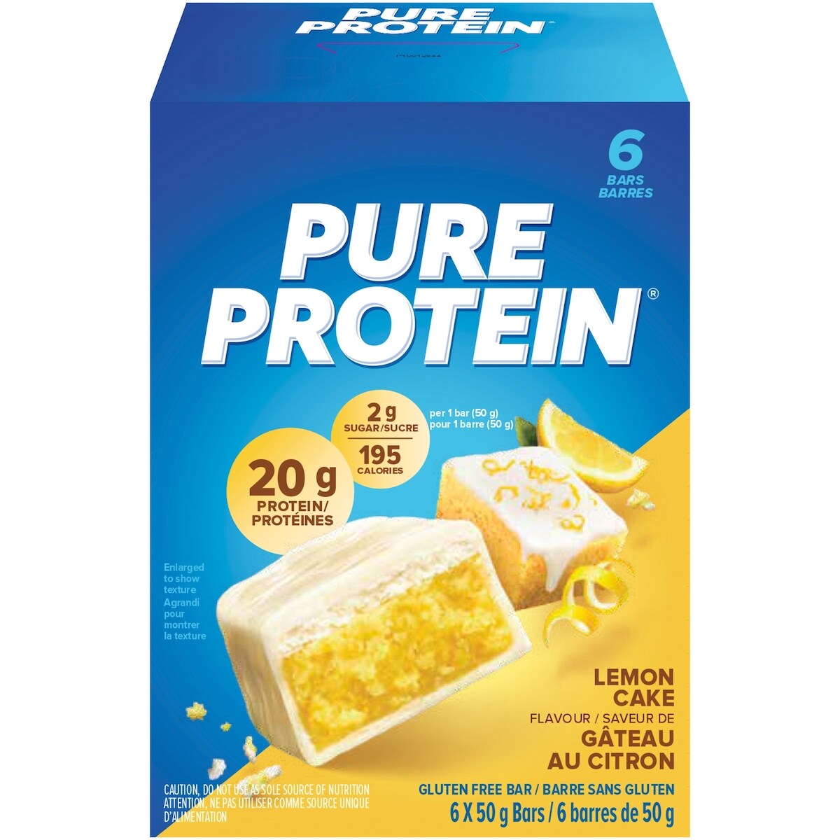 Barras de Proteína Sabor Torta de Limón 6x50 g Pure Protein