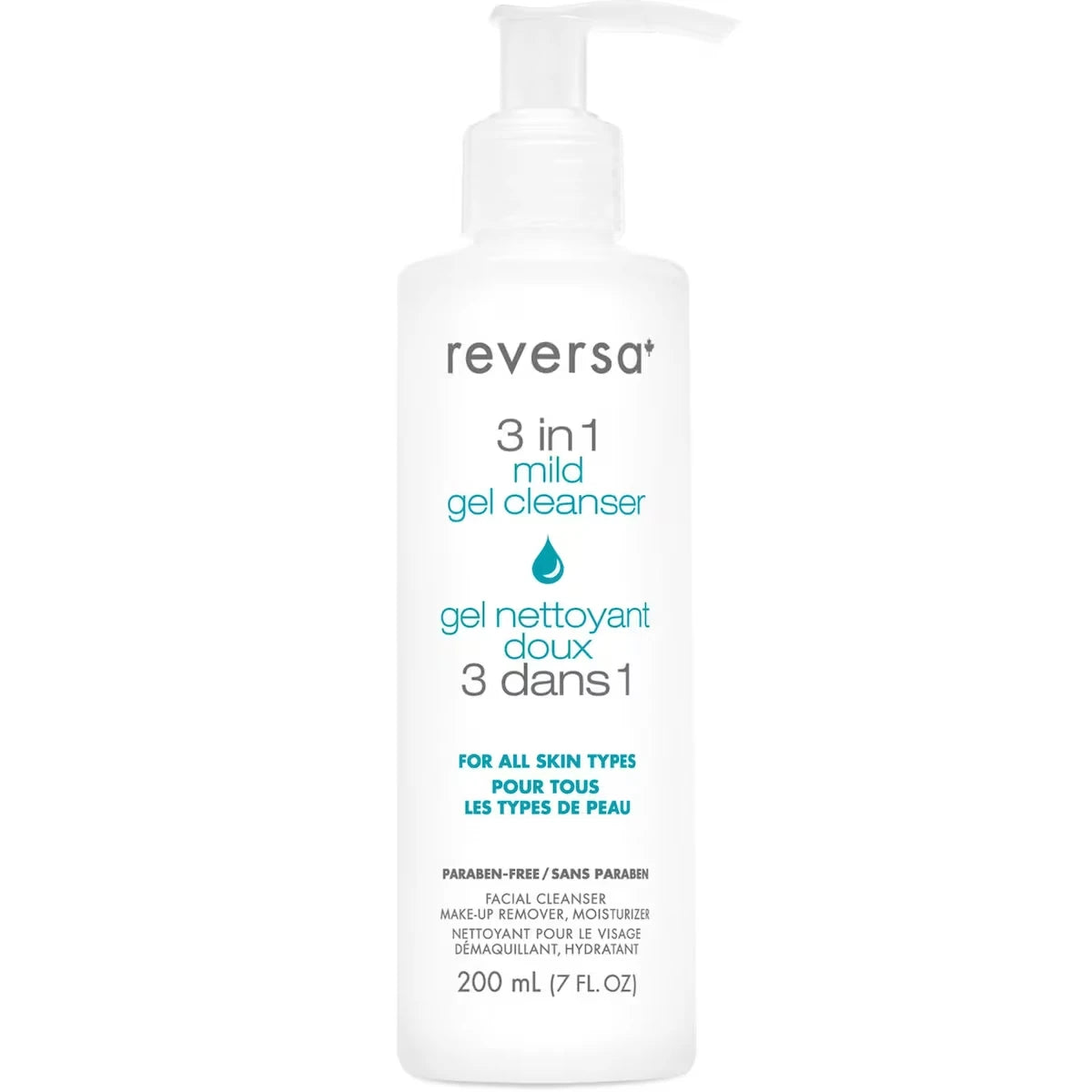 Gel Limpiador Facial Suave 3 en 1 Reversa