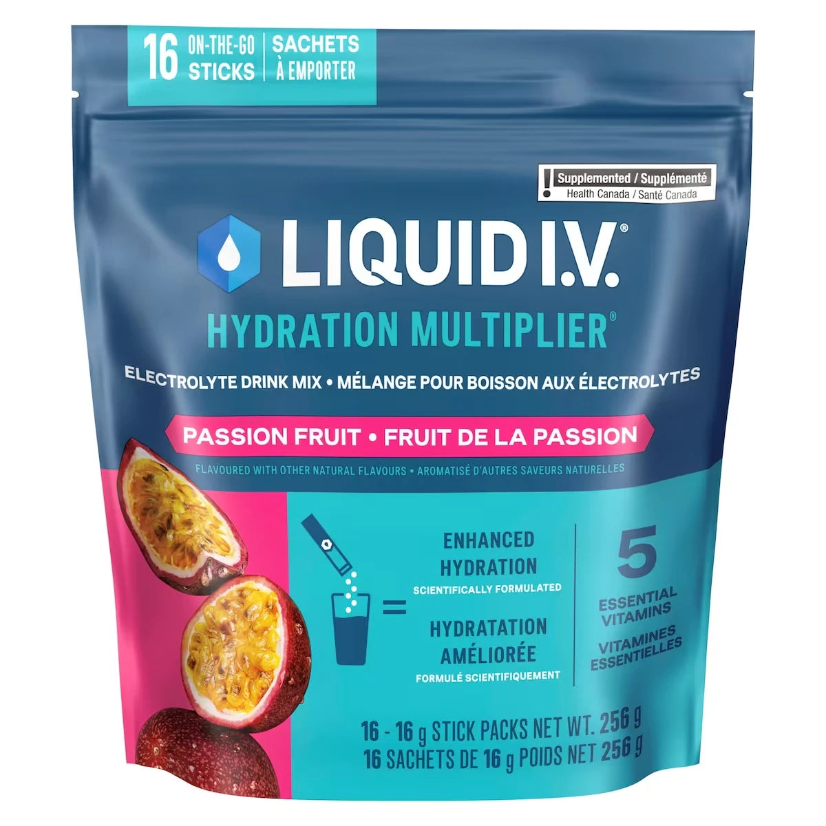 Polvo para Bebida con Electrolitos Maracuyá 16 sobres Liquid I.V.