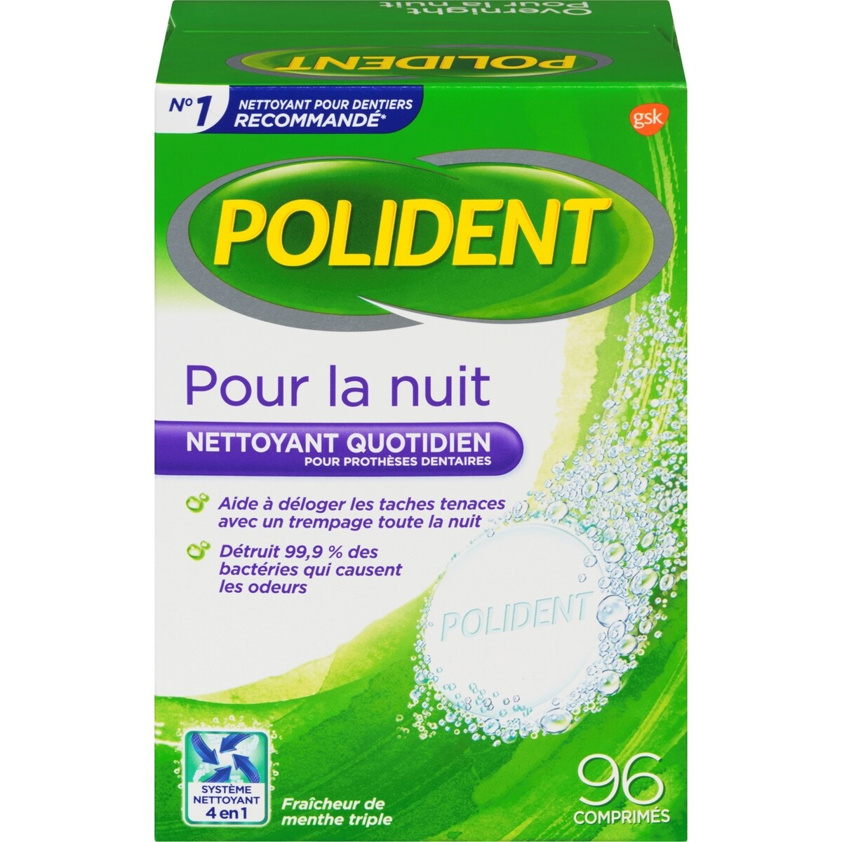 Limpiador de Dentaduras Nocturno Polident