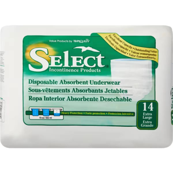 Ropa Interior Absorbente Desechable Extra Grande Select