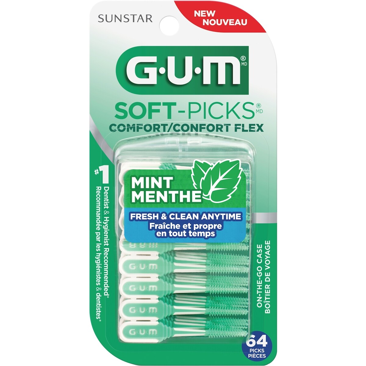 Palillos Interdentales Comfort Flex Menta 64 Unidades Gum