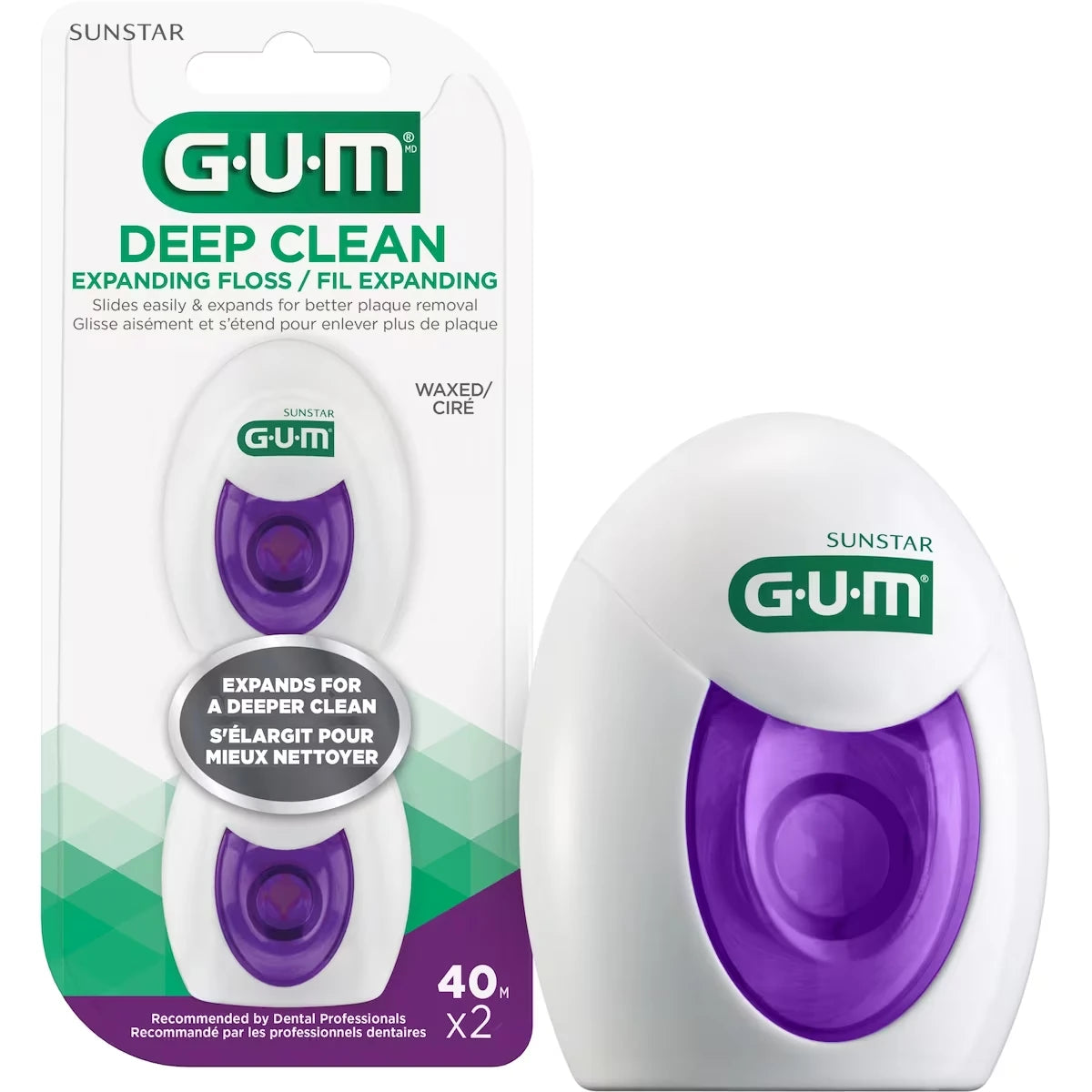 Hilo Dental Expandible Limpieza Profunda 2 x 40 m Gum