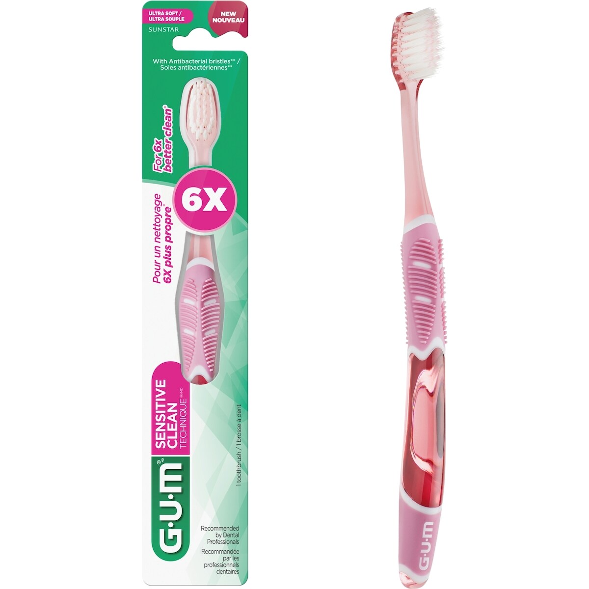 Higiene Bucal Cepillo de Dientes Techniqueᴹᴰ Sensitive Clean Gum
