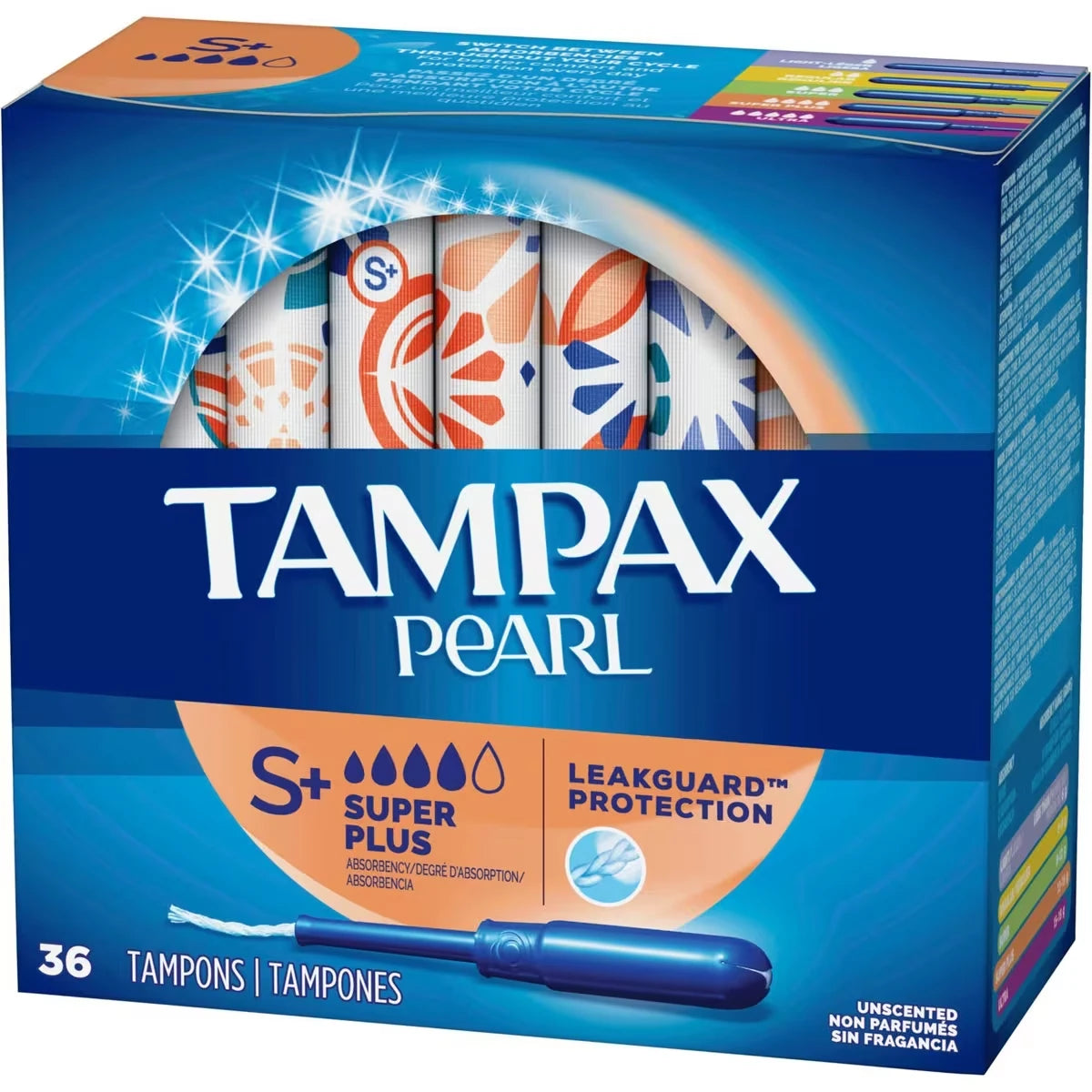 Tampones Pearl con Aplicador Plástico sin BPA Tampax