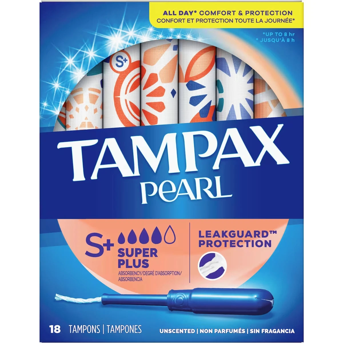 Tampones Pearl Grado de Absorción Súper Plus 18 Tampones Tampax