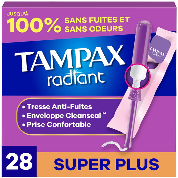 Tampones Radiant con Trenza LeakGuard Tampax