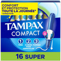 Tampones sin Perfume Aplicador Compacto Absorción Super Tampax