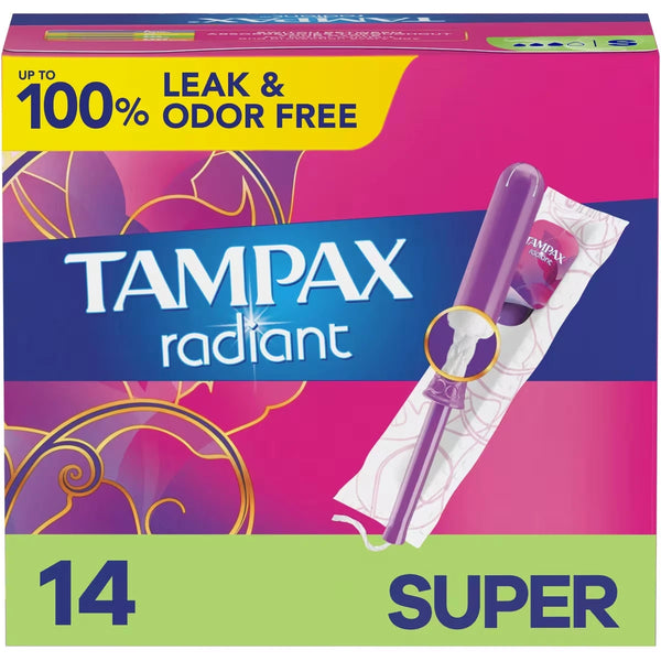 Tampones Radiant con Trenza LeakGuard Tampax