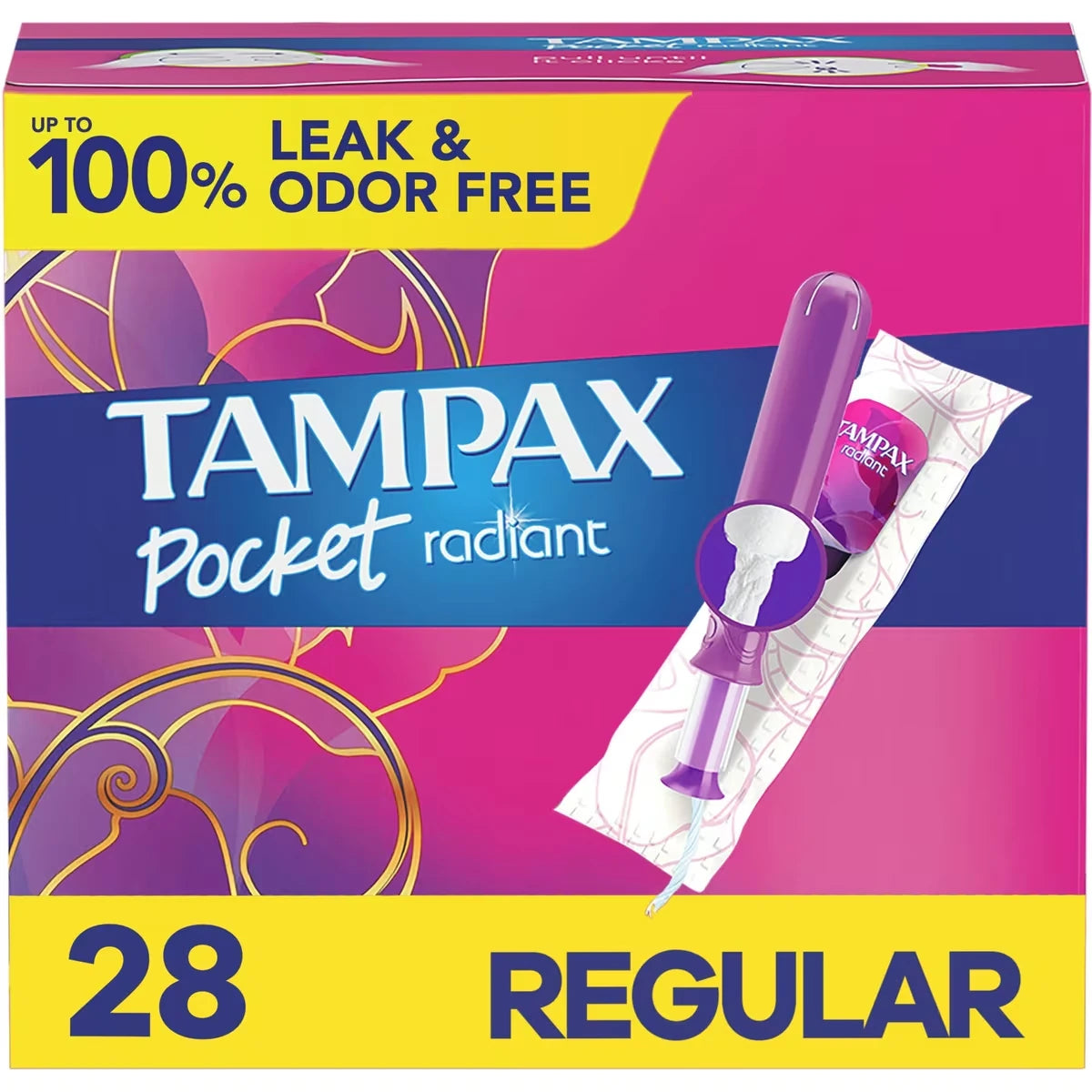Tampones Compactos Pocket Radiant con Aplicador Tampax