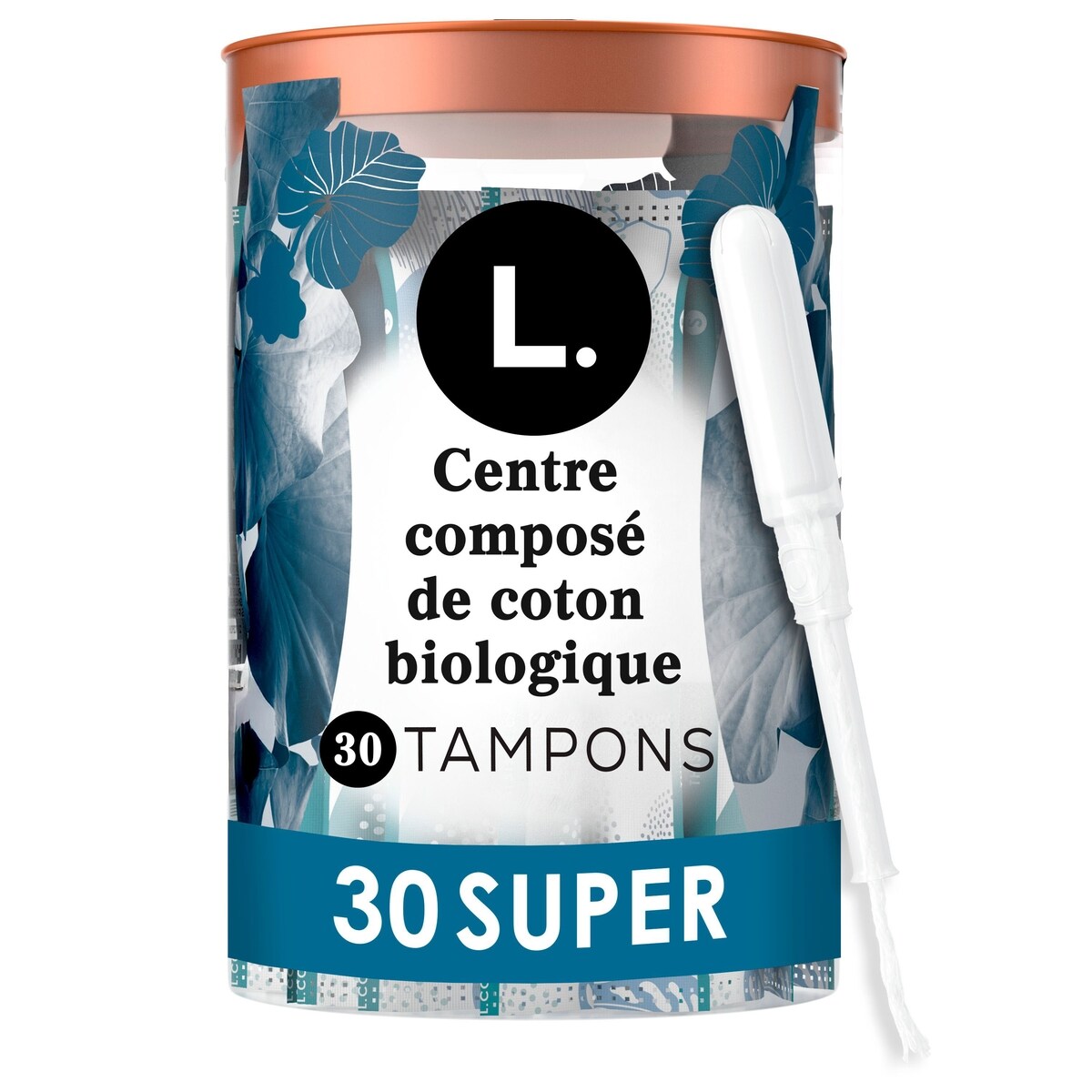 Tampones de Algodón Orgánico Absorción Super 30 unidades L