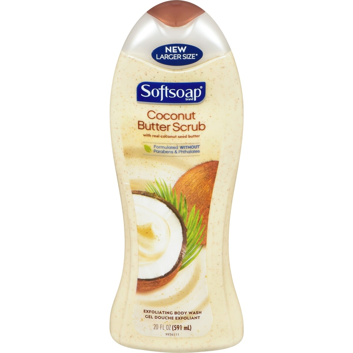 Jabón Líquido Corporal Exfoliante de Manteca de Coco 591 ml Softsoap
