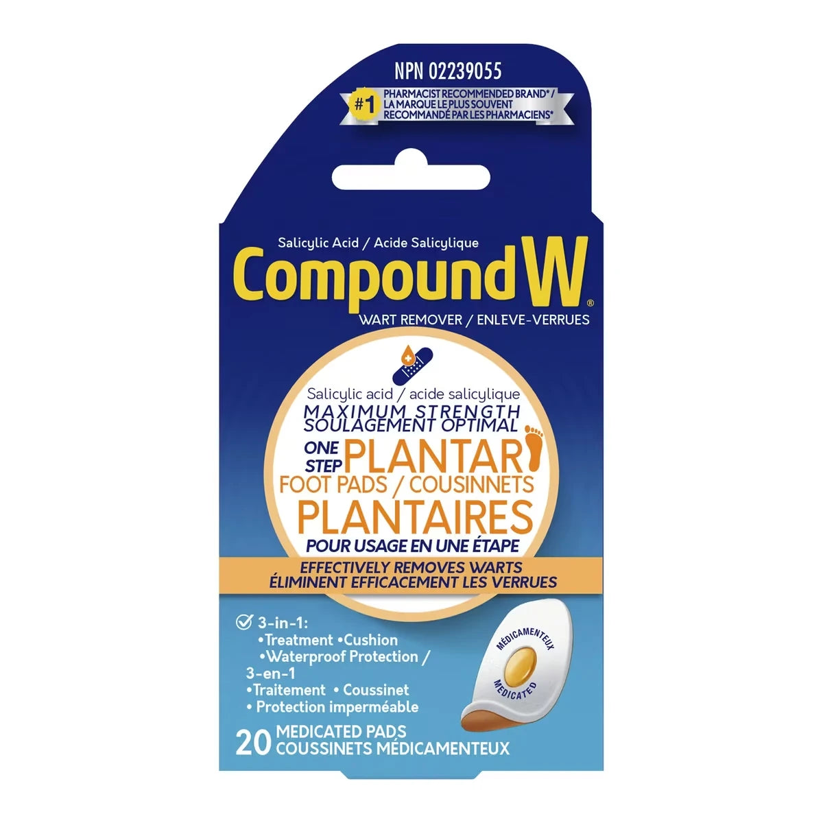 Parches para Verrugas Plantares Máxima Potencia Compound W