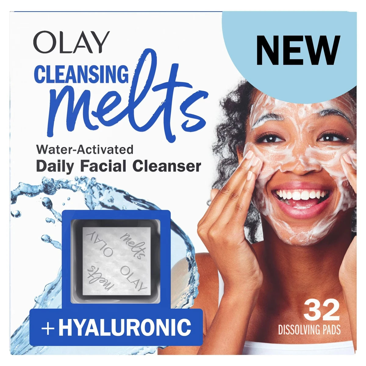 Láminas Limpiadoras Faciales con Ácido Hialurónico 32 Uds Olay