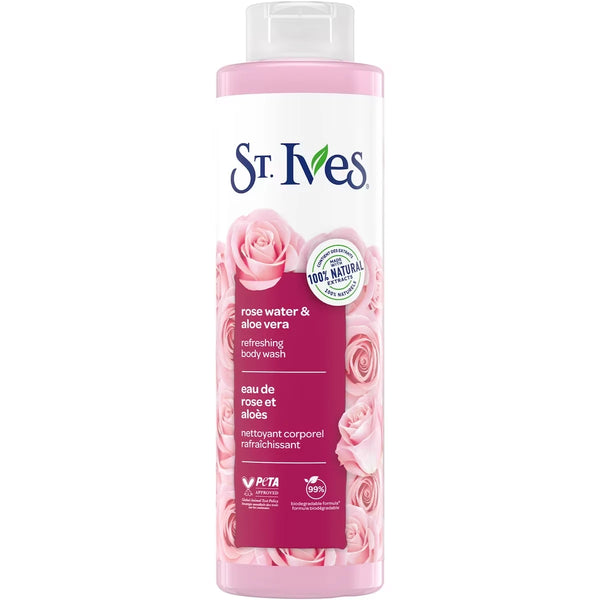 Gel de Ducha Agua de Rosas y Aloe 22 oz St. Ives