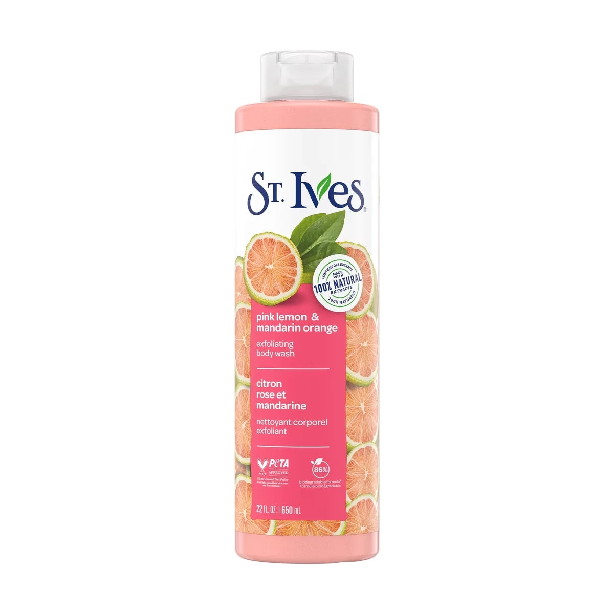 Gel de Ducha Limpiador Corporal Exfoliante de Limón 650 ml St. Ives