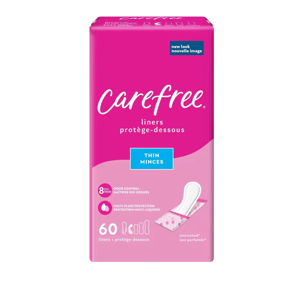 Protectores Diarios Acti-Fresh Delgados 60 Unidades Carefree