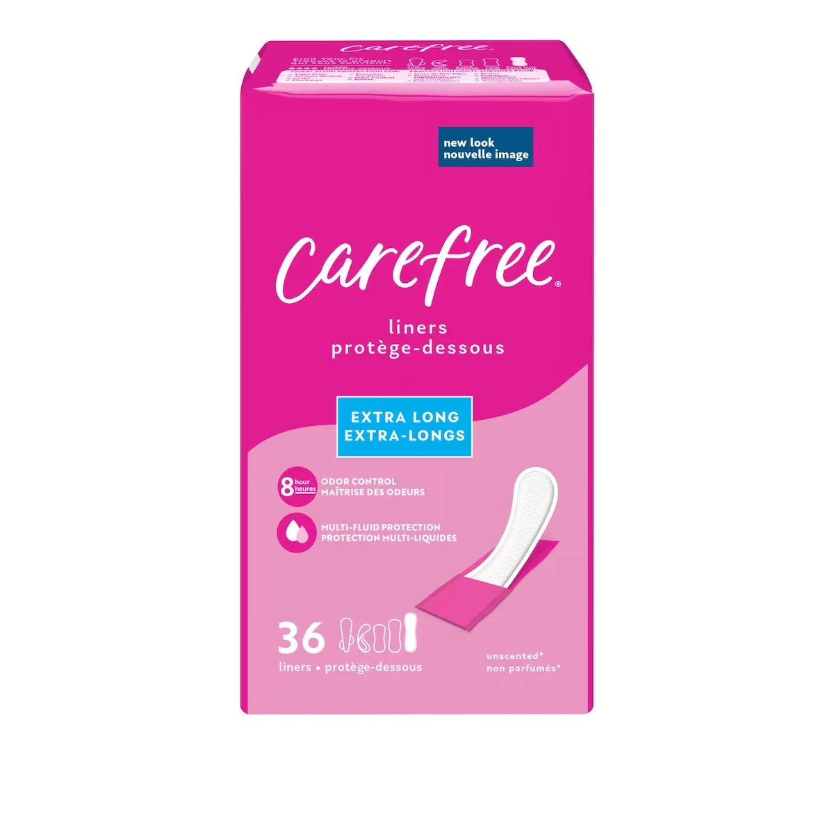 Protectores Diarios Body Shape Acti-Fresh Extra Largos Carefree