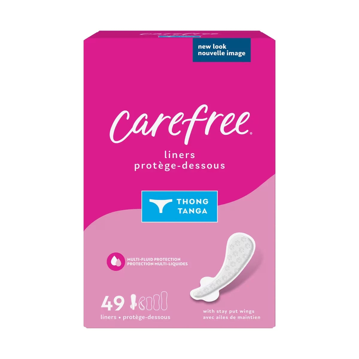 Protectores Diarios para Tanga en Sobres 49 unidades Carefree