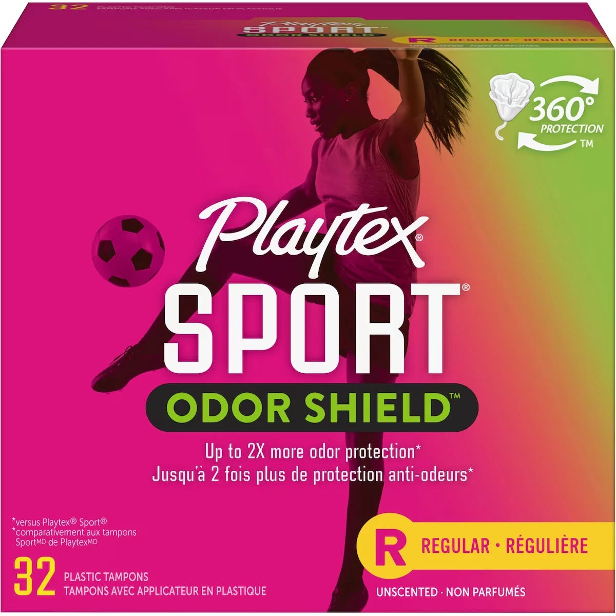 Tampones Sport Odor Shield sin Perfume Absorción Regular Playtex