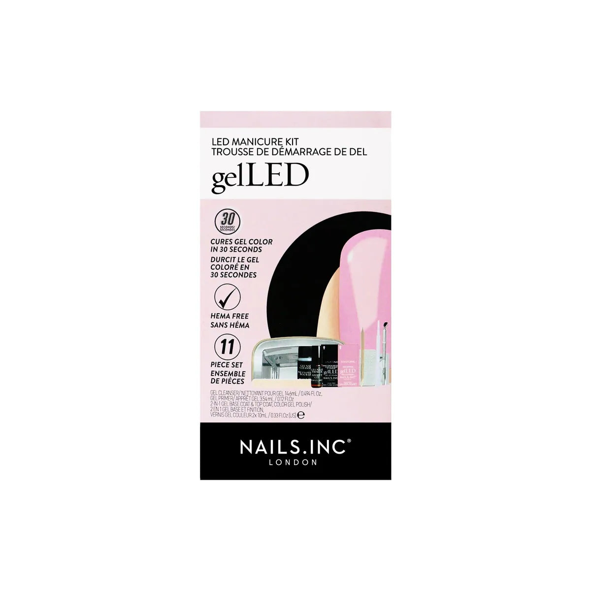 Kit de Esmalte de Uñas Pink Chiffon Nails Inc