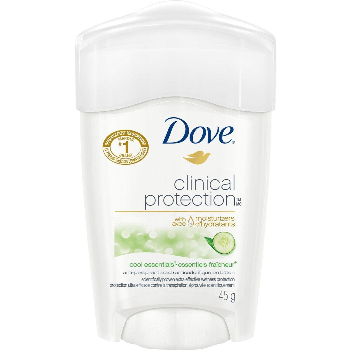 Antitranspirante en Barra Protección Clínica Piel Sensible 45 g Dove