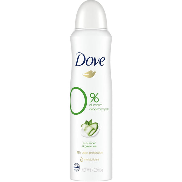 Desodorante 0% Aluminio en Spray para 48 H de Protección 113 g Dove