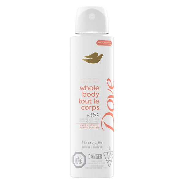 Desodorante en Spray Durazno y Té Blanco sin Aluminio 113 g Dove