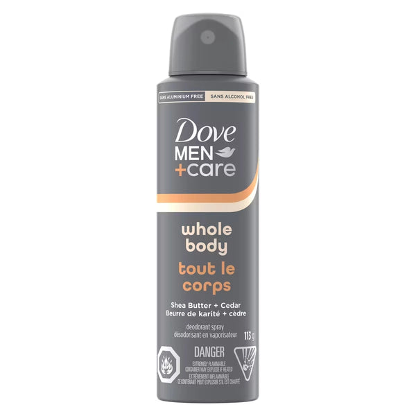Desodorante Spray Men+Care Cuerpo Entero Manteca 113 g Dove