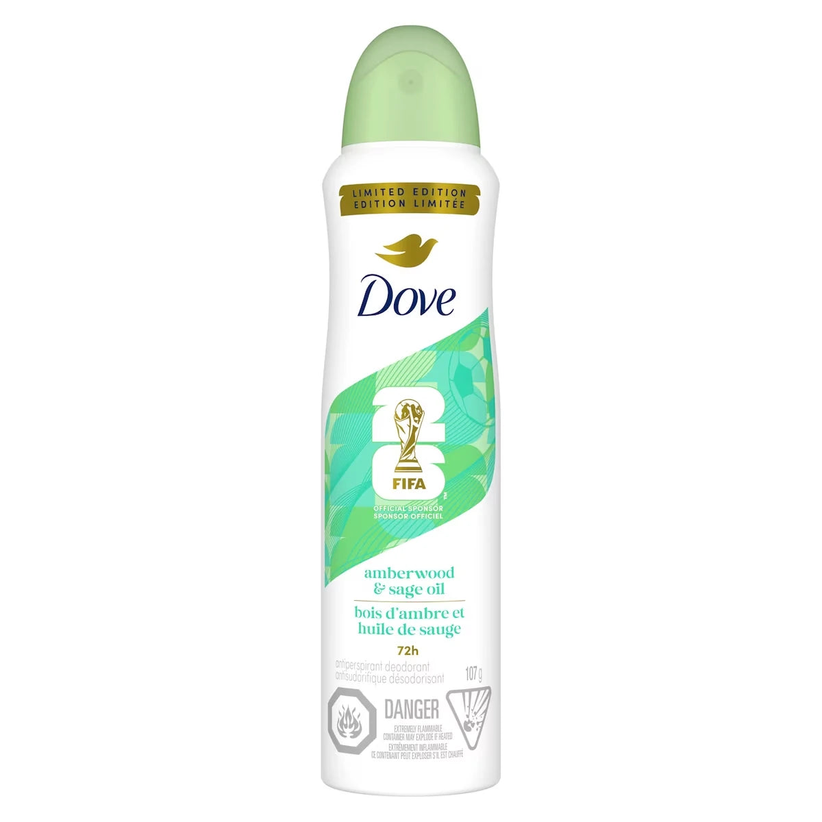 Desodorante en Spray Seco Ámbar y Salvia 107 g Dove