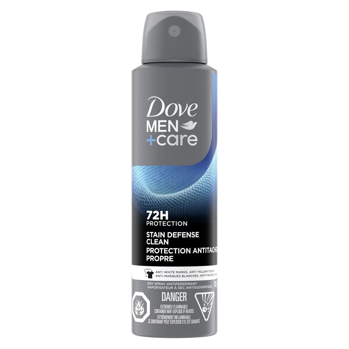 Antitranspirante Spray Seco Men+Care Stain Defense Clean 107 g Dove