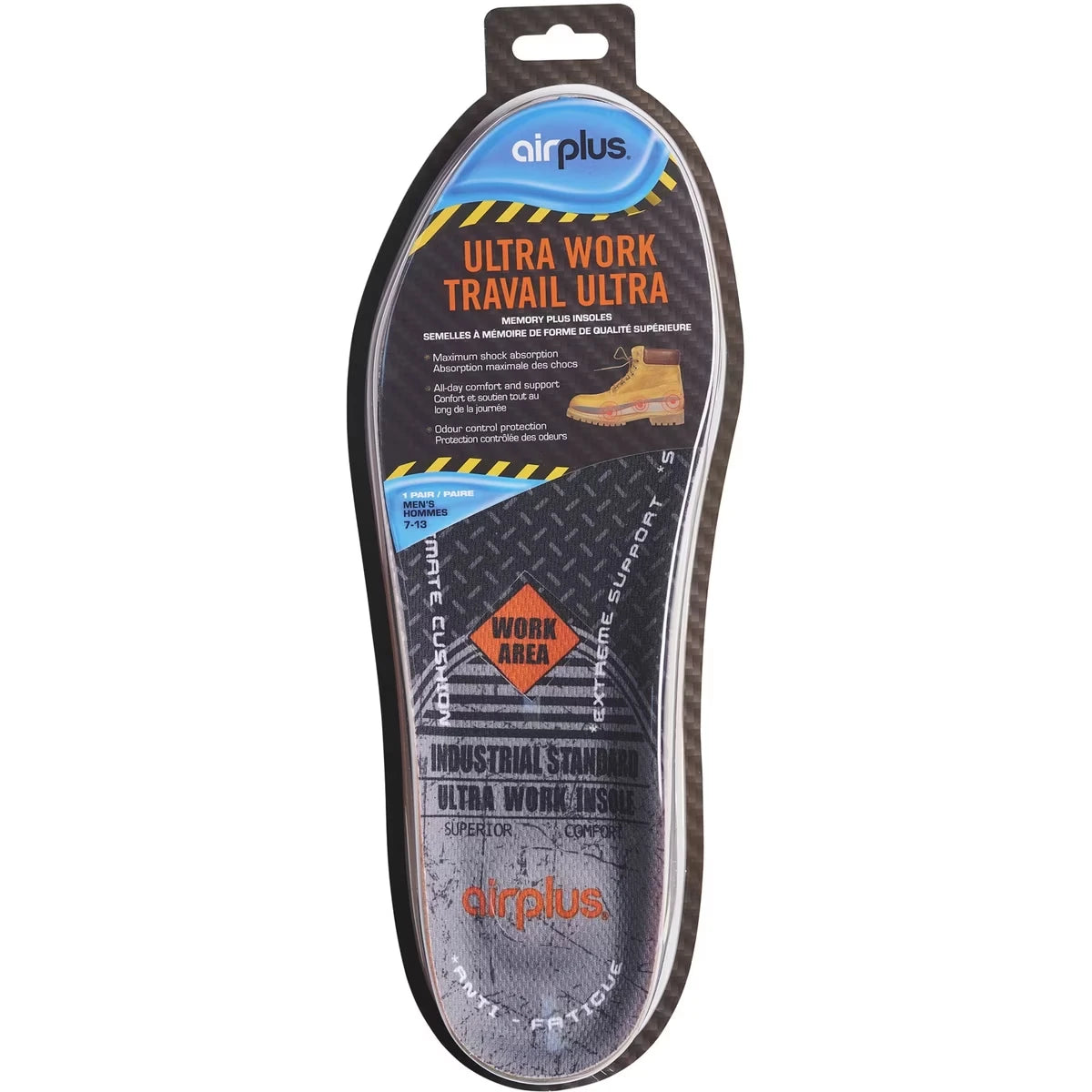 Plantillas de Espuma Viscoelástica Ultra Work para Hombre Airplus