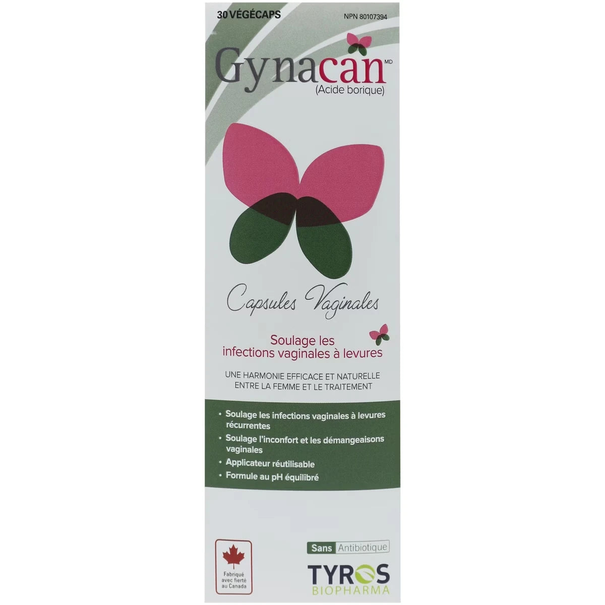 Cápsulas Vaginales de Ácido Bórico Gynacan
