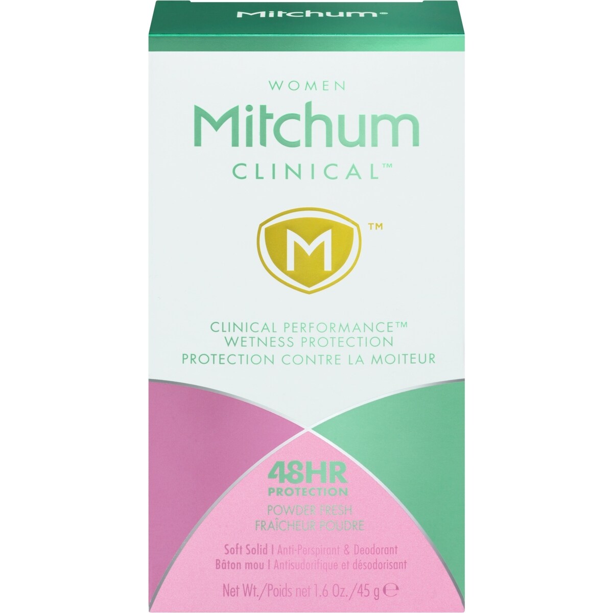 Antitranspirante Clinical Mujer Barra Suave Frescura Polvo Mitchum