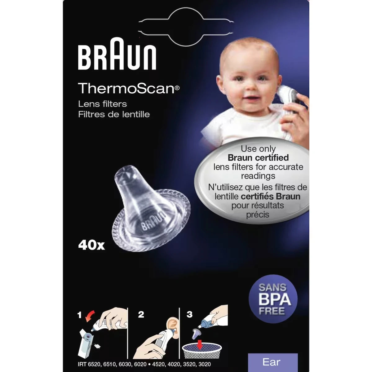 Filtros de Lente para ThermoScan LF40CA Braun
