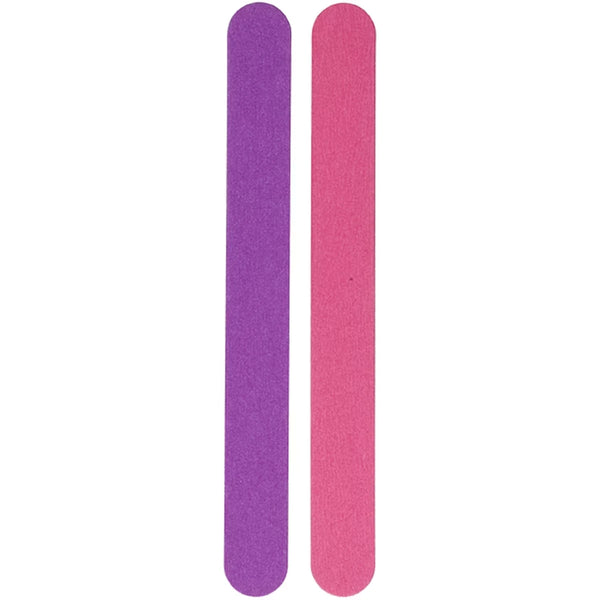 Limas de Manicura de Madera 12 cm 6 Moradas y 6 Rosadas Vitry