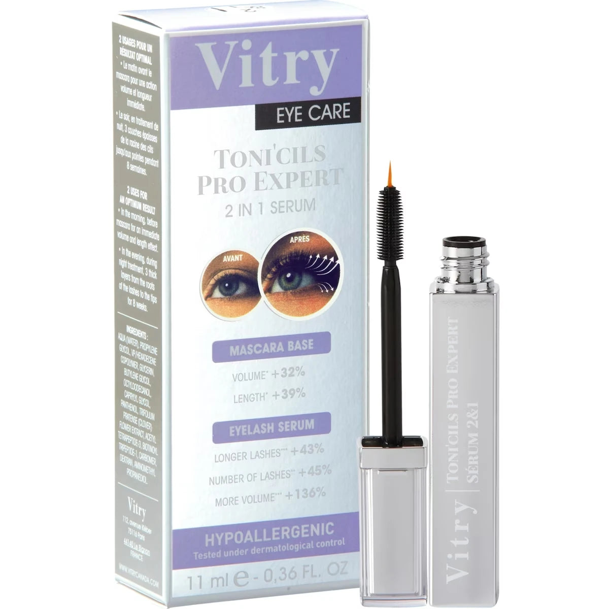 Sérum para Pestañas Toni'cils Pro'Expert 2 en 1 Vitry