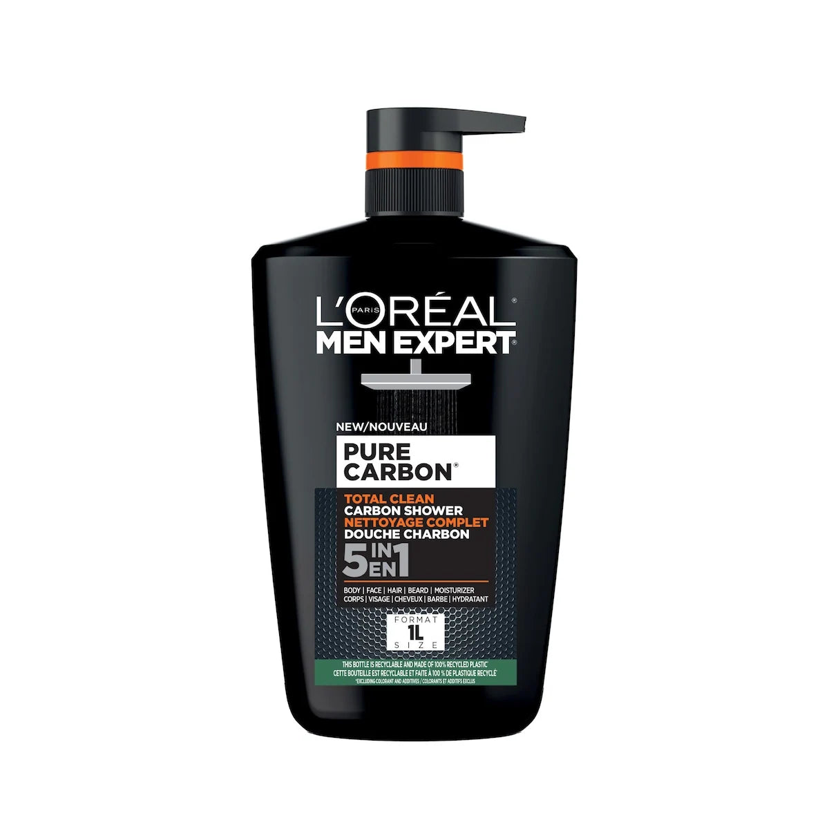 Gel de Baño Men Expert Pure Carbon para Hombre XXXL L'Oréal Paris
