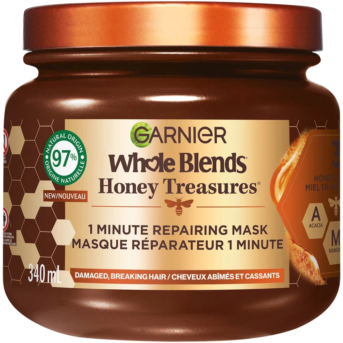 Miel Treasures Mascarilla para Cabello Dañado Garnier