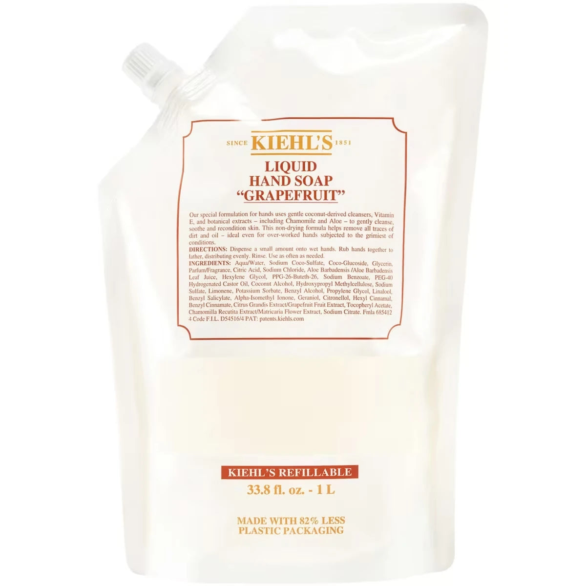 Jabón Líquido "pomelo" Liquid de Manos Repuesto Pouch Kiehl's