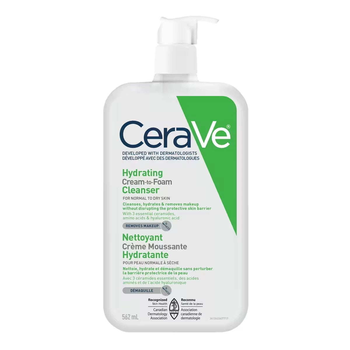 Limpiador Facial Hydrating Crema-to-Foam Face para Normal-piel CeraVe