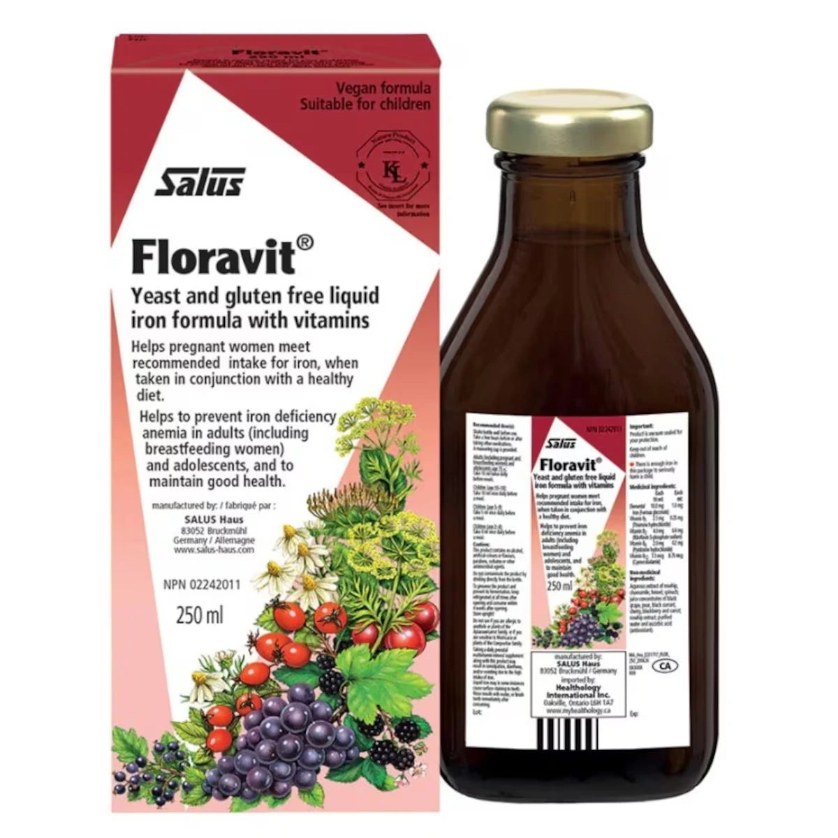 Hierro Líquido Floravit sin Levadura ni Gluten Salus Haus