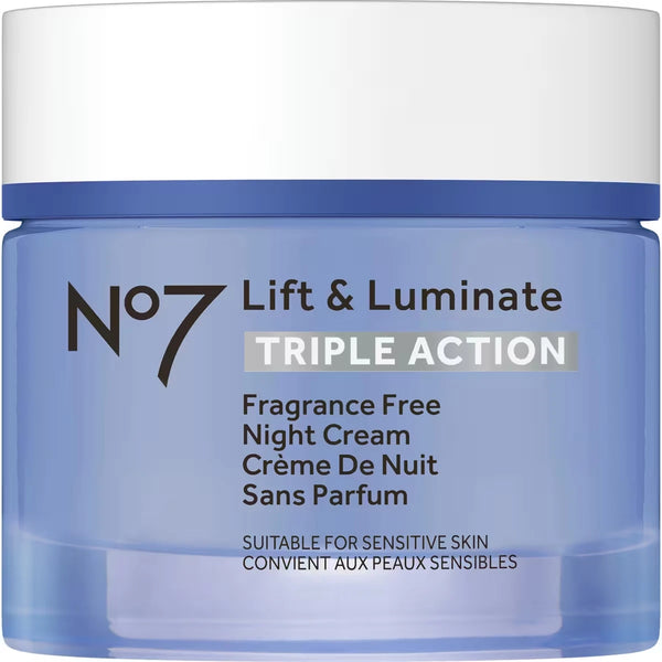 Crema Facial Lift & Luminate Triple Acción sin Fragancia de Noche No7