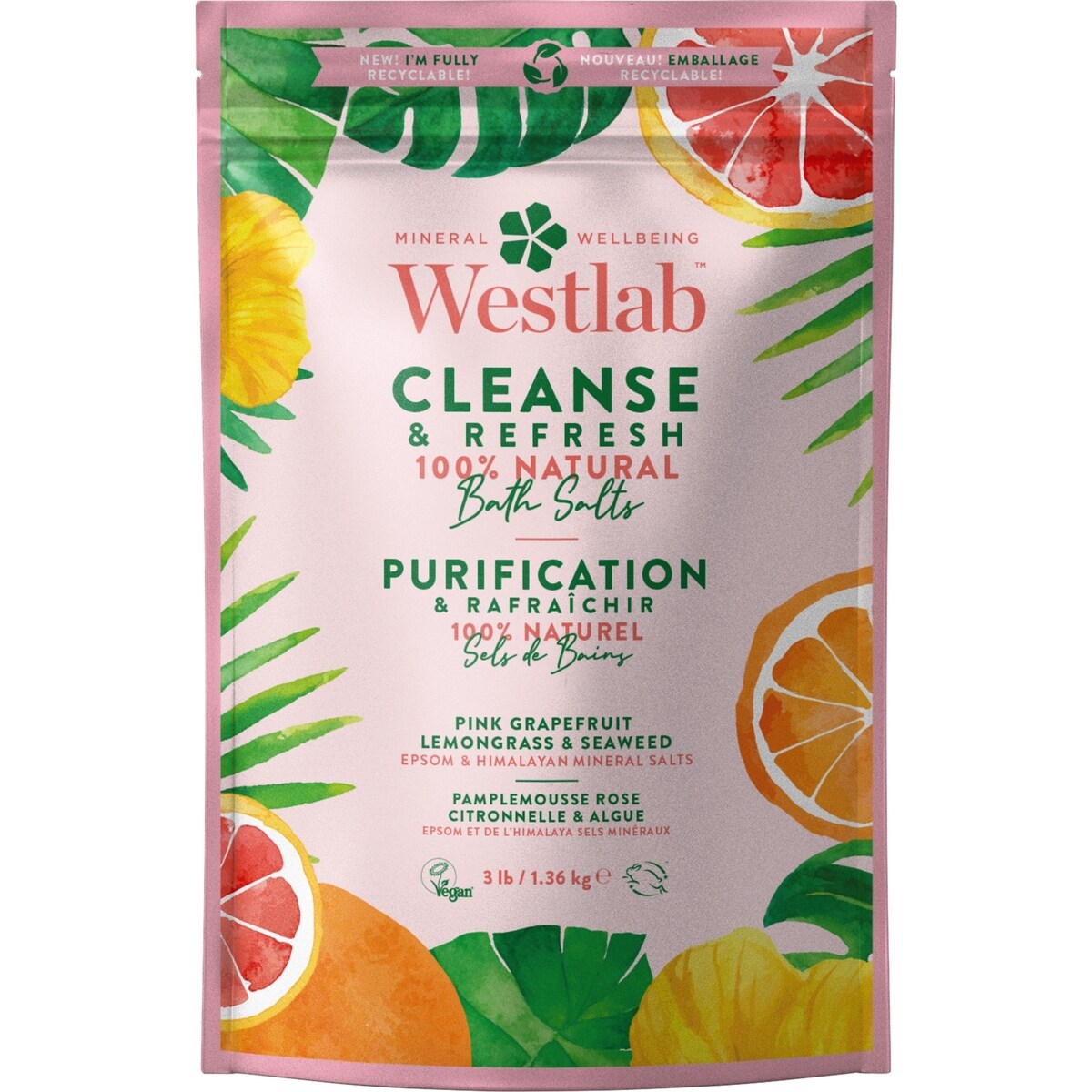 Sales de Baño Epsom e Himalaya Citronela y Pomelo Rosado Westlab