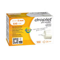 Agujas para Lápiz 32G x 5 mm Naranjas 100 unidades Droplet
